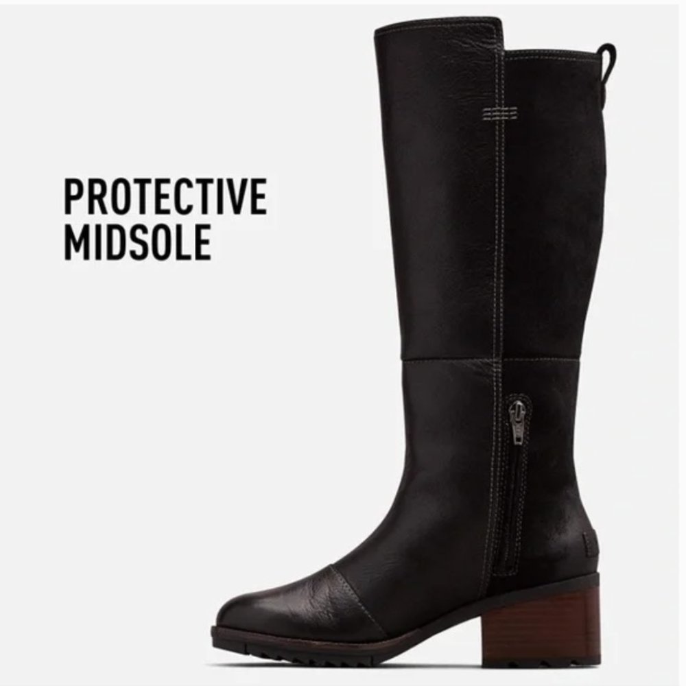 RARE SOREL Black Riding Leather Boots - Picture 4 of 15